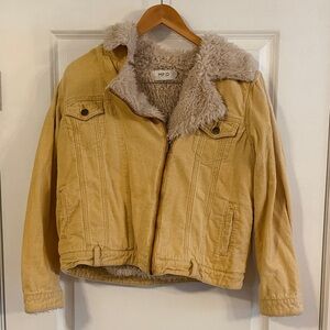 MP|D Corduroy Faux Fur Barn Coat Medium Statement Jacket